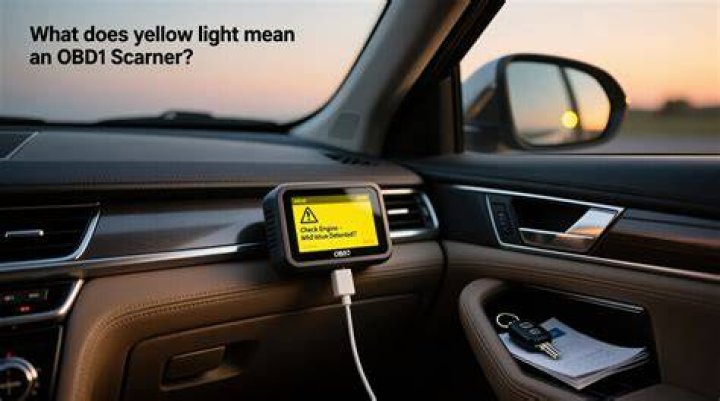 What does a yellow light mean on a code reader?