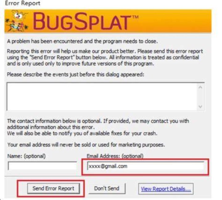What is BugSplat error?