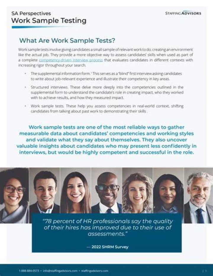 What is work sample test?